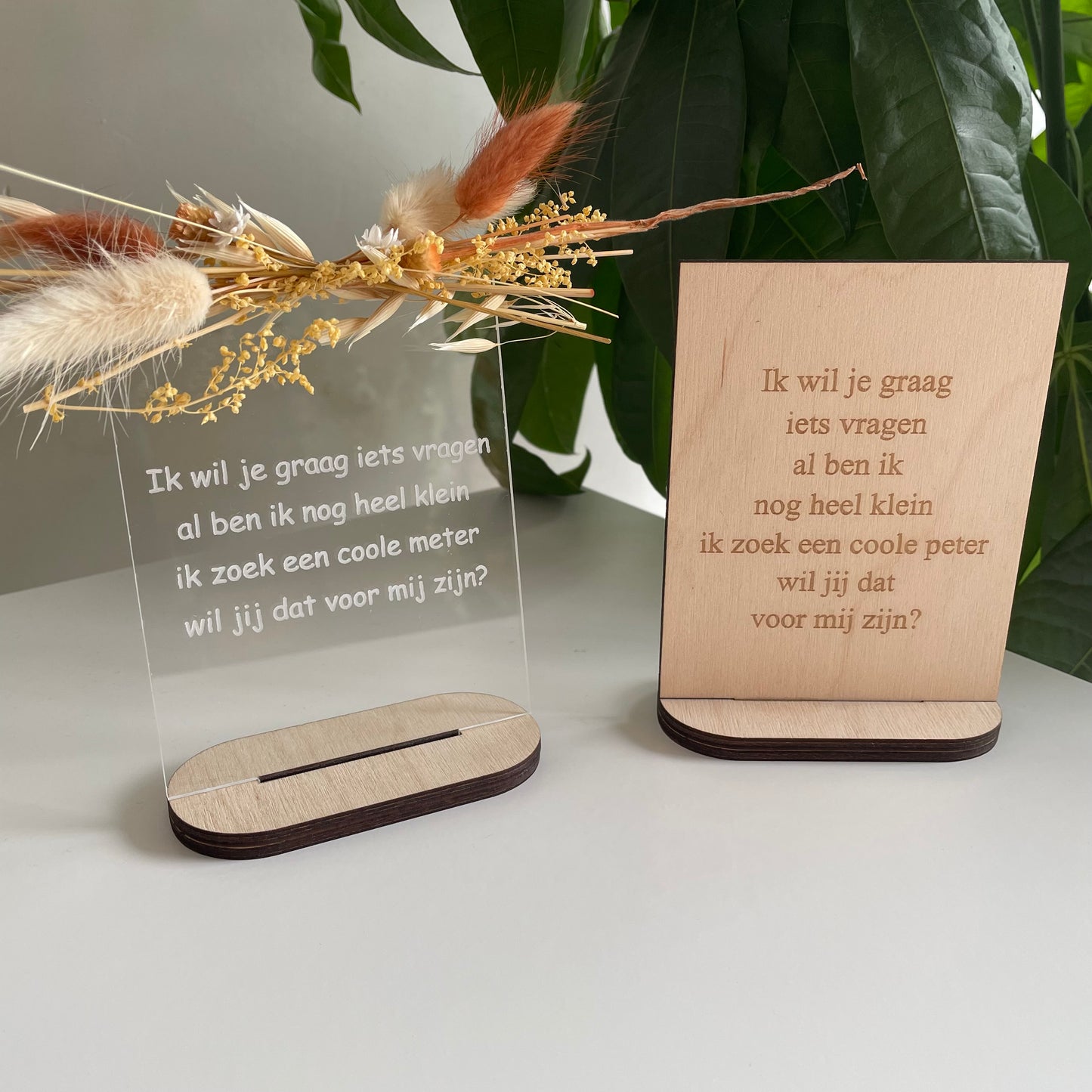 trofee met droogbloemen