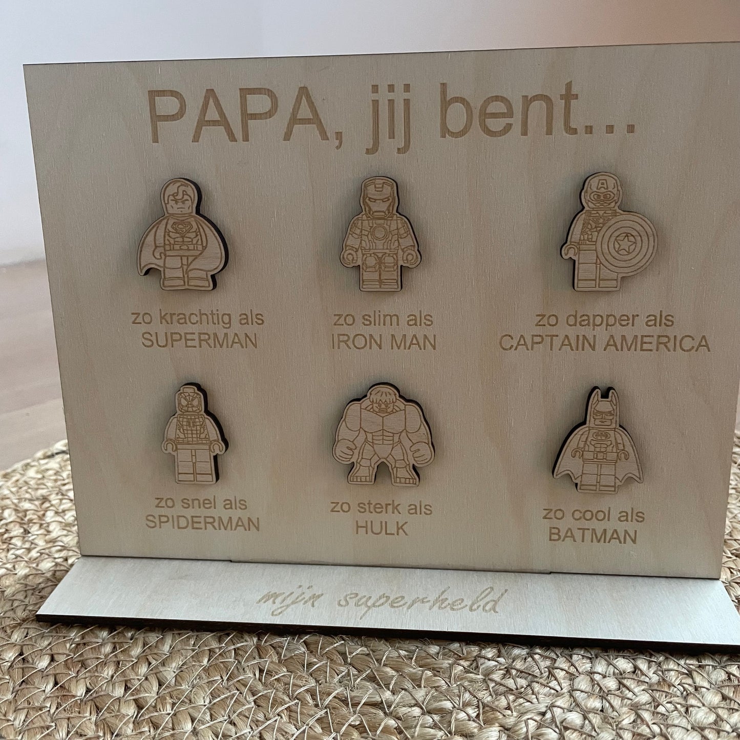 Houten staander - Superhelden editie