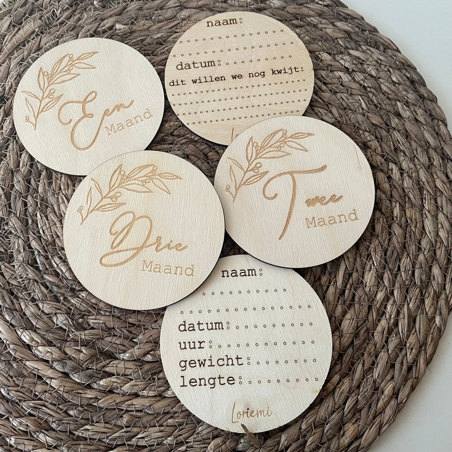 Mijlpaal kaarten hout